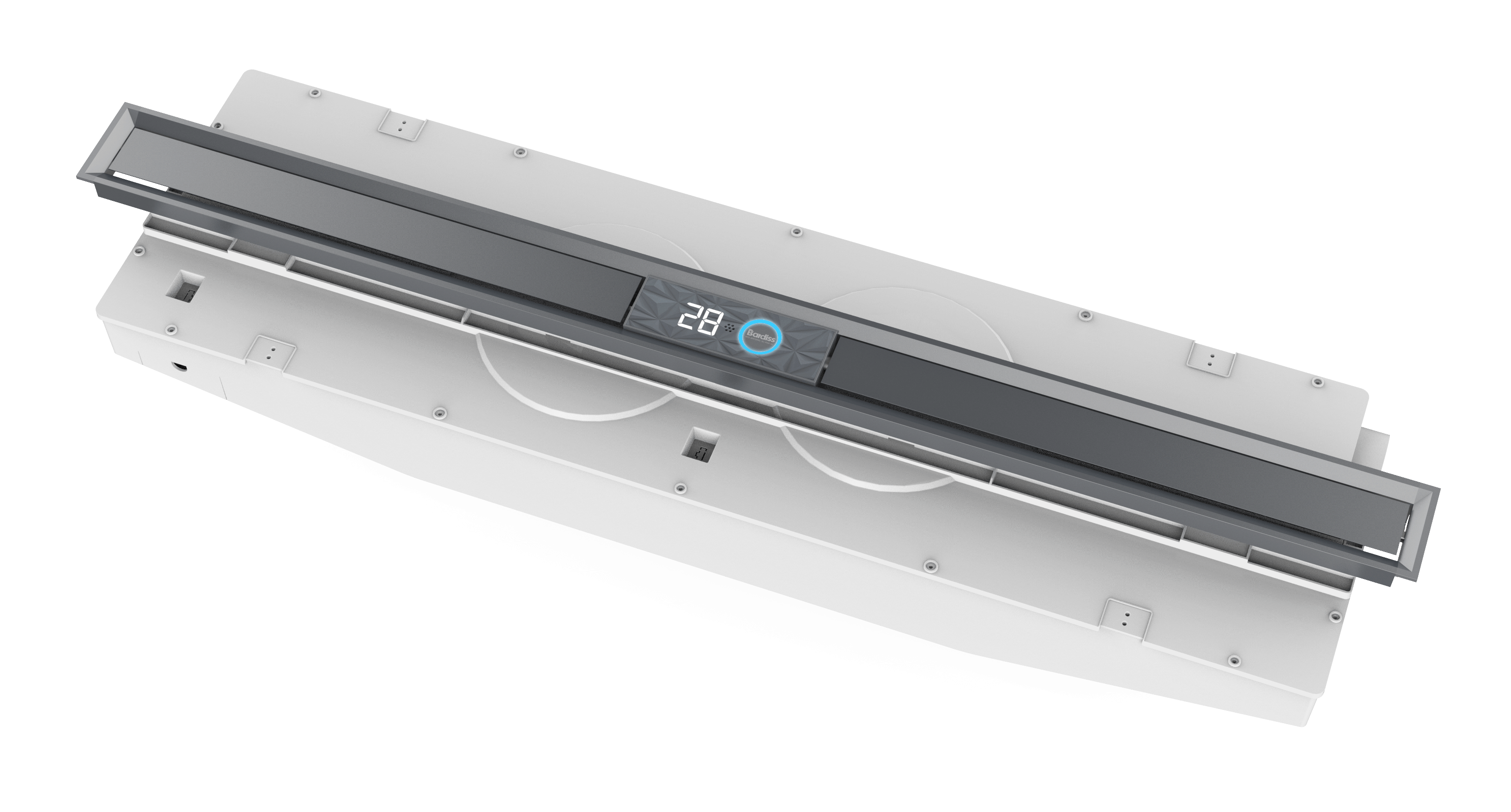 集成吊頂多功能電器BDS-JK8100XC-SC-FHA-VC（80*1000 型材.雙擺風暖+換氣+吹風+語音 ）效果圖