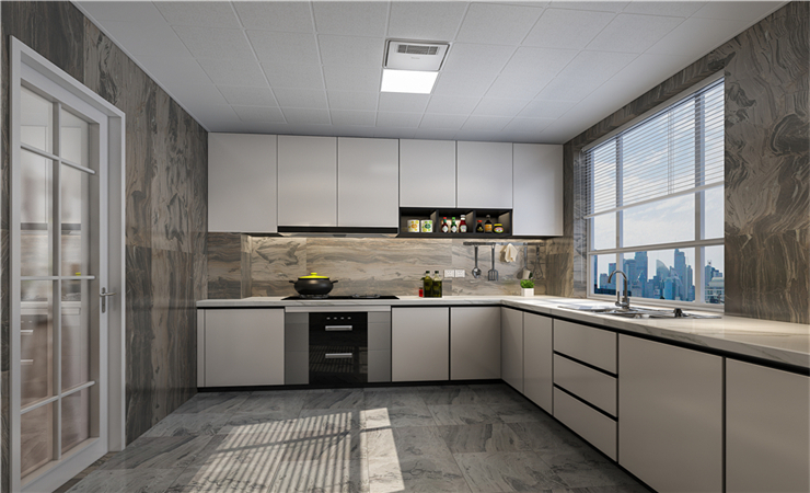 讓我們看一下這幾種廚房吊頂設(shè)計效果圖。盡管樣式不同,但它們的顏值是相當?shù)母摺? alt=