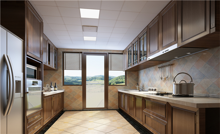 崇尚自然廚房吊頂設(shè)計效果圖 崇尚自然廚房吊頂設(shè)計效果圖