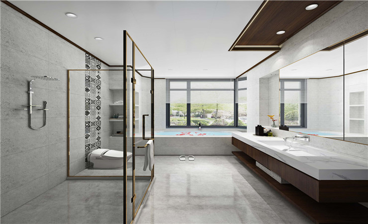 為了避免冷寂和空蕩，可以將浴室集成吊頂?shù)母叨仍O計為2.2米至2.4米之間。